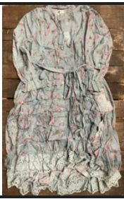 Jaded Gypsy Whispering Blooms Duster in Sky