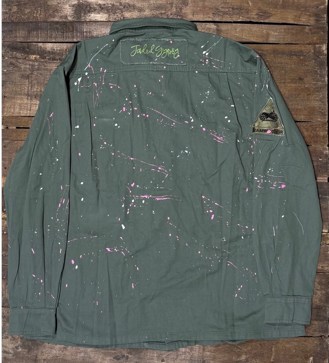 Jaded Gypsy Field Notes Shirt Olive