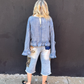 Jaded Gypsy Blooming Grace Top - Chambray O/S