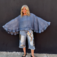 Jaded Gypsy Blooming Grace Top - Chambray O/S