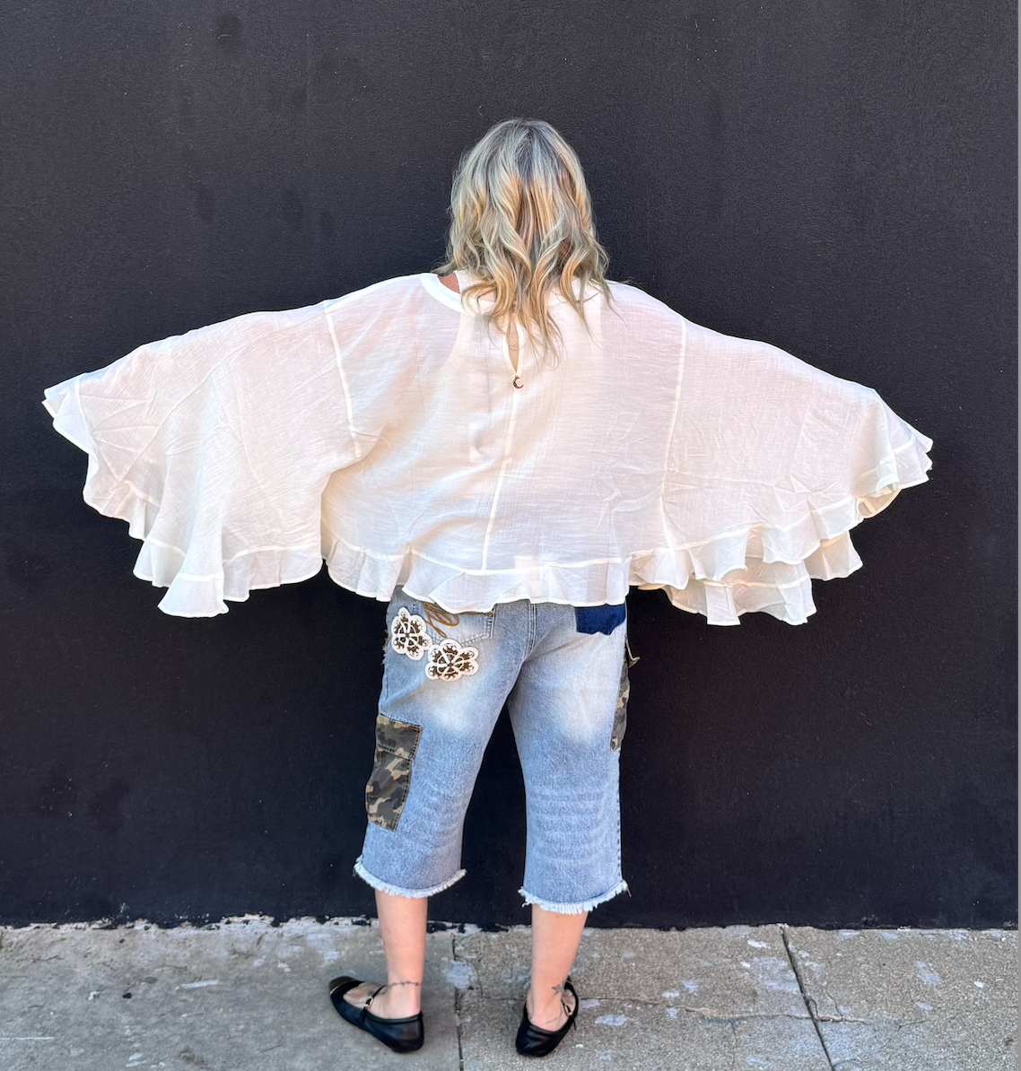 Jaded Gypsy Blooming Grace Top - Parchment