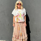 Sun Spell Floral Patchwork Maxi Skirt - Canyon Glow | Jaded Gypsy