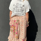 Sun Spell Floral Patchwork Maxi Skirt - Canyon Glow | Jaded Gypsy