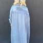 Jaded Gypsy Morning Meadow Chambray Maxi Shirt Dress