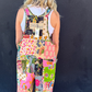 Jaded Gypsy Patchwork Gardens Overalls OS