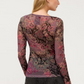 Johnny Was Long Sleeve Boat Neck Mesh Tee- Jemma