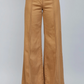 Vertical Seam Detail High Waisted Flare Pants
