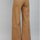 Vertical Seam Detail High Waisted Flare Pants