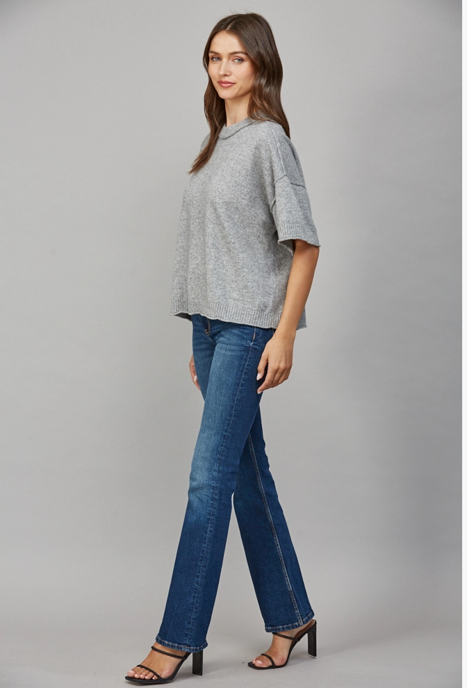Heather grey Cashmere Blend Sweater