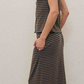 Mocha/Charcoal Striped Skirt
