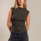 Mocha/Charcoal Striped Top