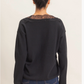 Jezebel Black Lace-Trim V-Neck Sweater