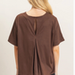 Kylie Suede Boatneck Top