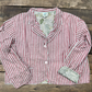 Jaded Gypsy Collect Charm Jacket. Wine Stripe