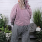 Jaded Gypsy Collect Charm Jacket. Wine Stripe