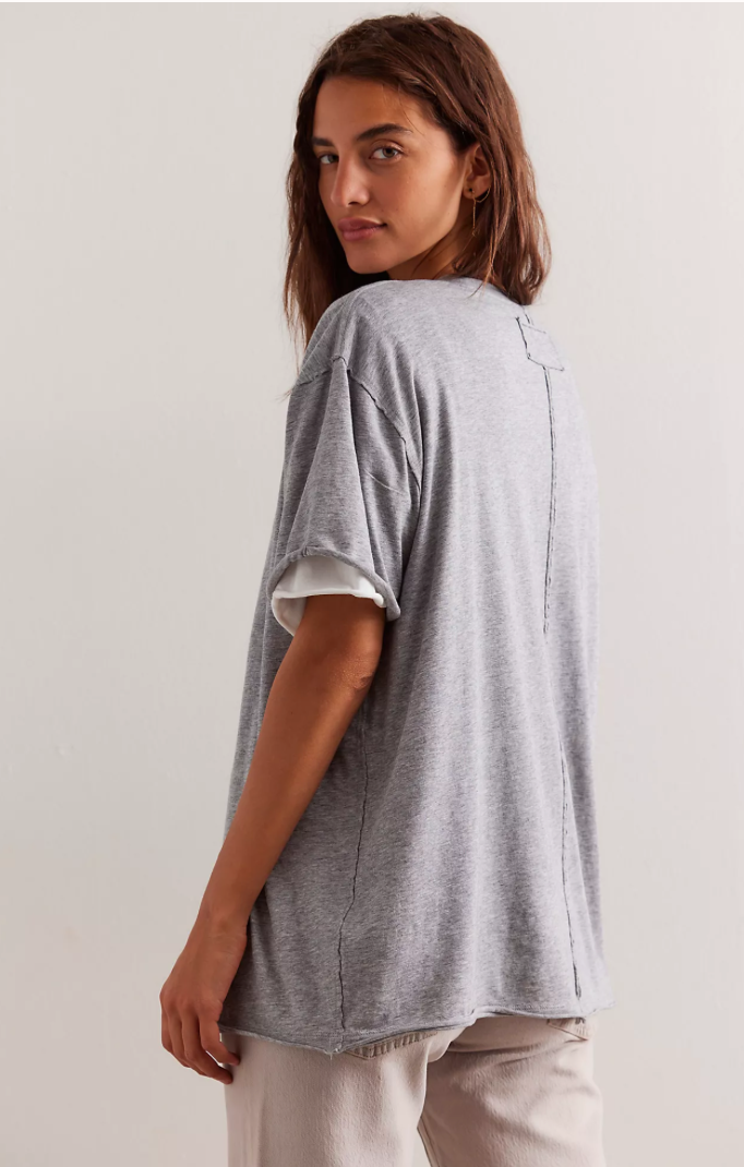 FREE PEOPLE  Nina Tee Heather Grey