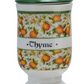 Ceramic Canister with Design & Spice Name, 4 Styles