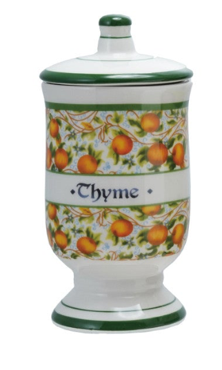 Ceramic Canister with Design & Spice Name, 4 Styles