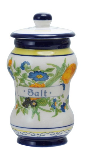 Ceramic Canister with Design & Spice Name, 4 Styles