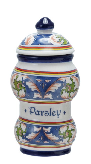 Ceramic Canister with Design & Spice Name, 4 Styles