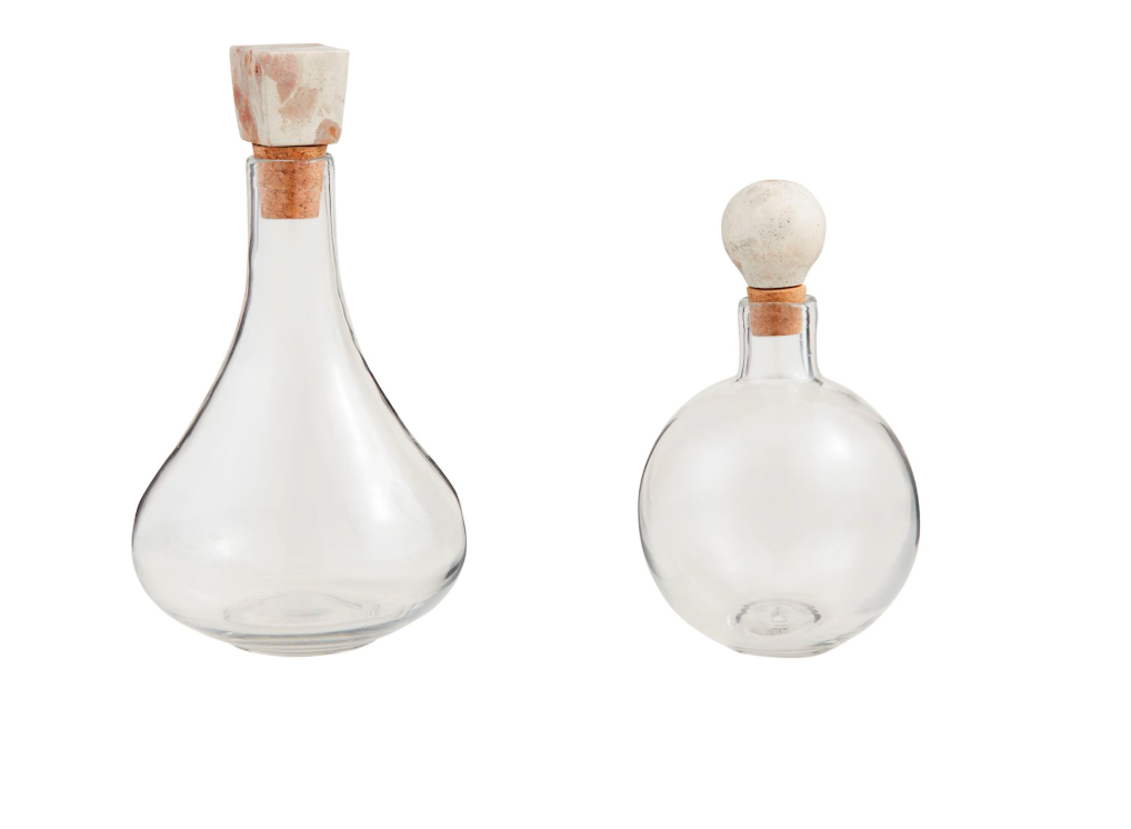 Short Marble Glass Decanter