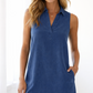 Bella Dahl Sleeveless A line Dress-Navy