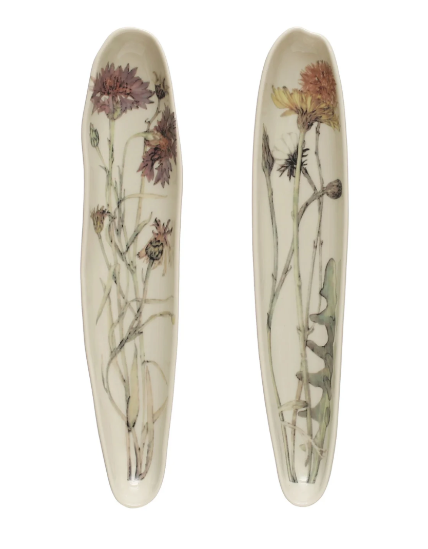 Stoneware Floral Platter