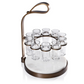 Tequilero 10 Shot Tequila Set with Marble Cutting Board - Dark Bronze