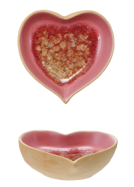 Stoneware Heart Shaped Dishes