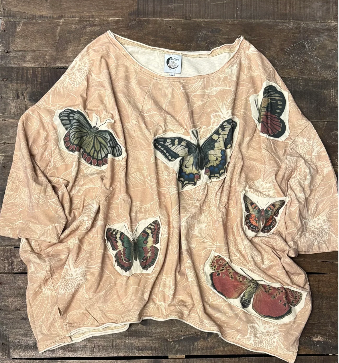 Jaded Gypsy Be Free Top- Tan Flutter By