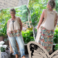 Jaded Gypsy Ruffle Up Hi-Lo-Parchment Floral