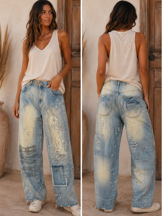 Jaded Gypsy Peace and Love Jeans - Faith