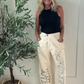 Jaded Gypsy Peace and Love Jeans- Parchment