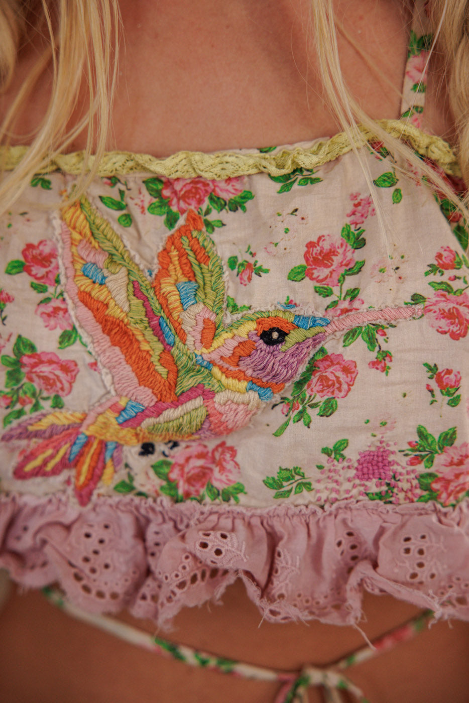 Magnolia Pearl tank 414 Eyelet Layering Wrap Tank