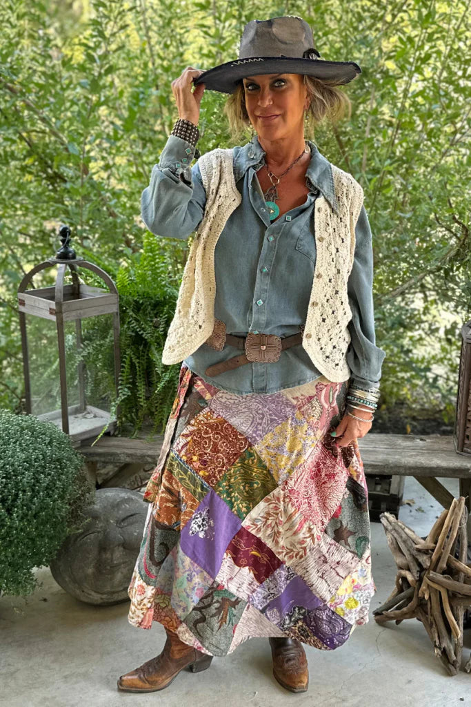 Jaded Gypsy Patchwork Love Skirt