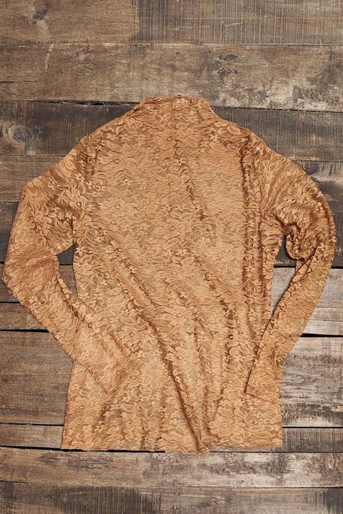 Trellis Vines Lace Top - Golden