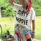 Dirty Hippie Tee Vintage Parchment