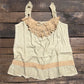 Jaded Gypsy Ruffling Feathers Tank Tea Stain