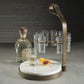 Tequilero 10 Shot Tequila Set with Marble Cutting Board - Dark Bronze