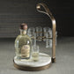 Tequilero 10 Shot Tequila Set with Marble Cutting Board - Dark Bronze