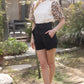 Animal Print Bubble Sleeve  Knit Top