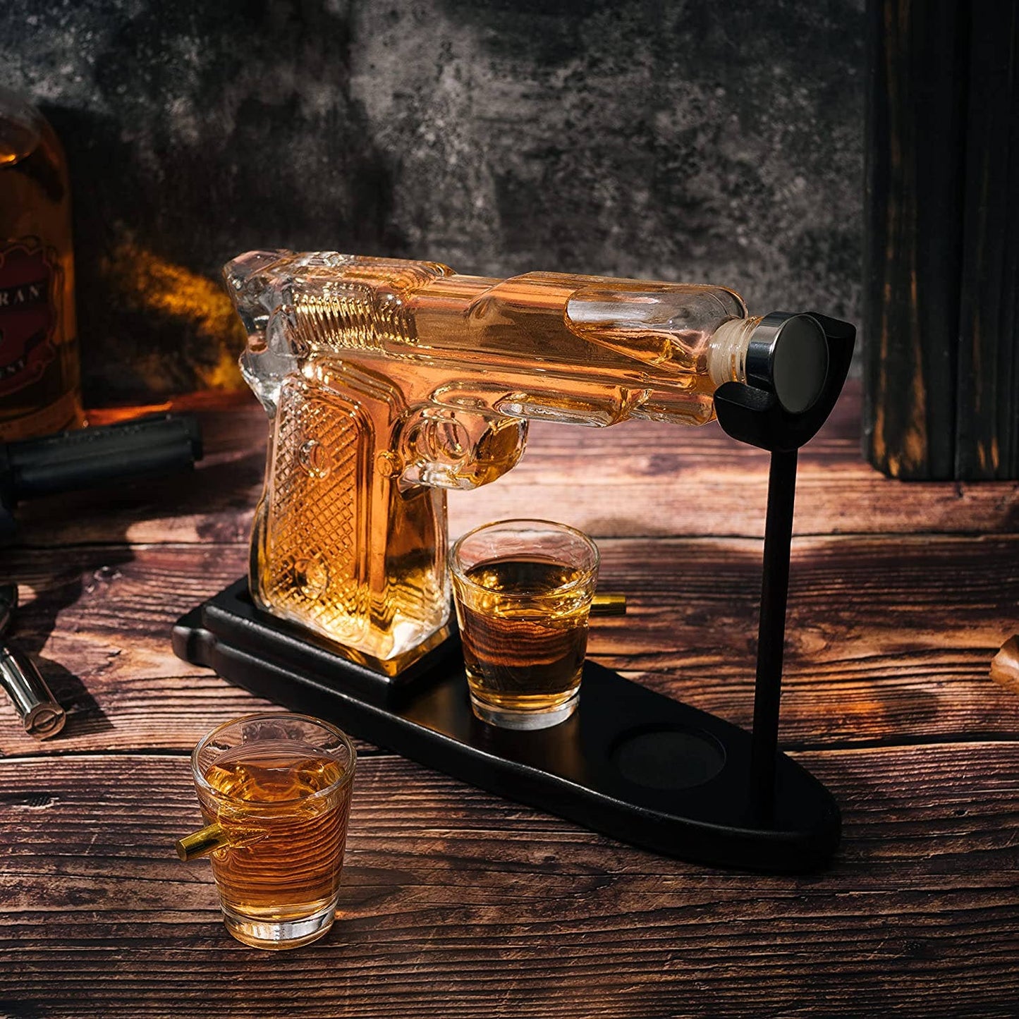 Pistol Gun Decanter Set