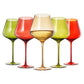 Christmas Holiday Wine Glasses Set of 5 – 20oz Goblets