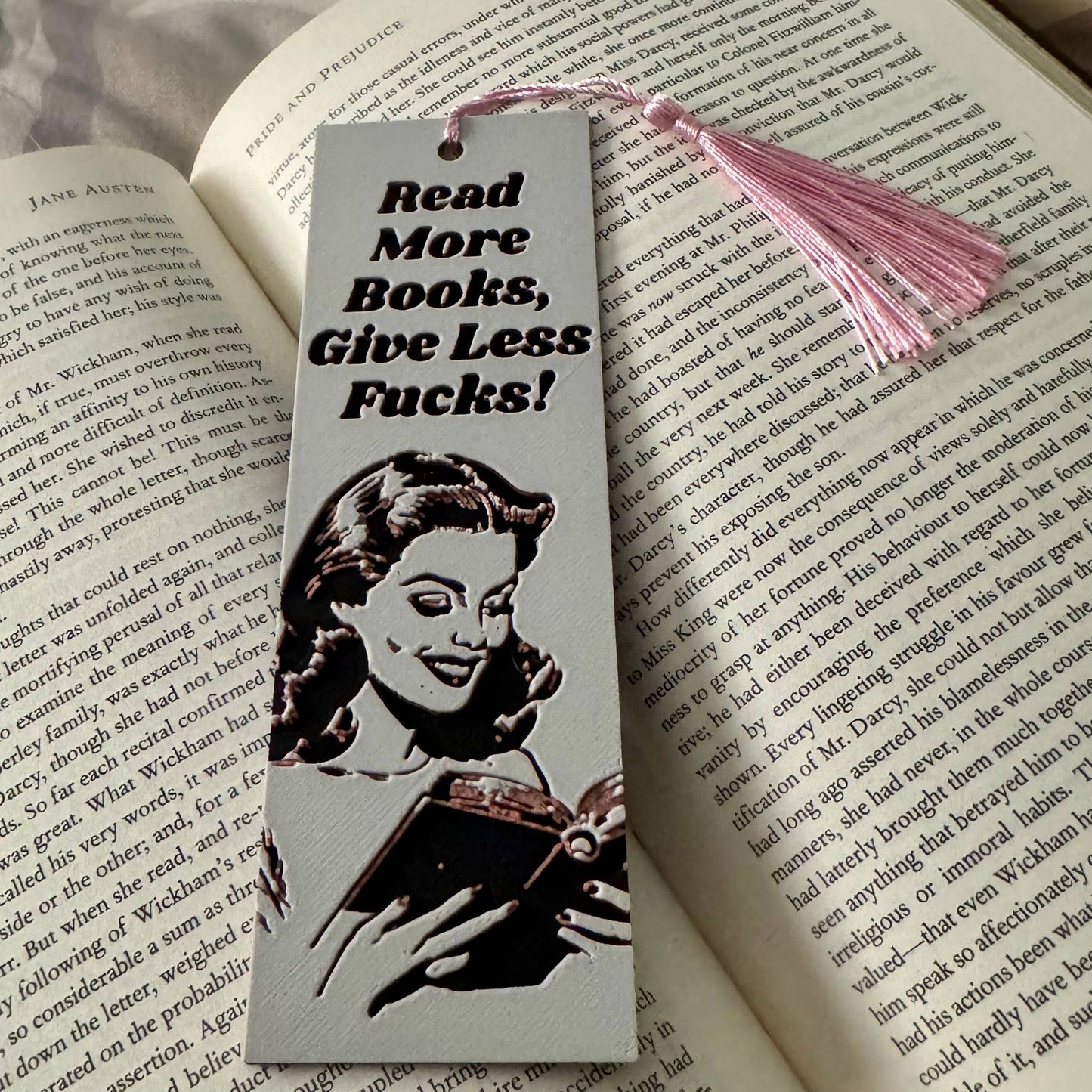 Read More Books, Give Less Fucks 3D Bookmarks