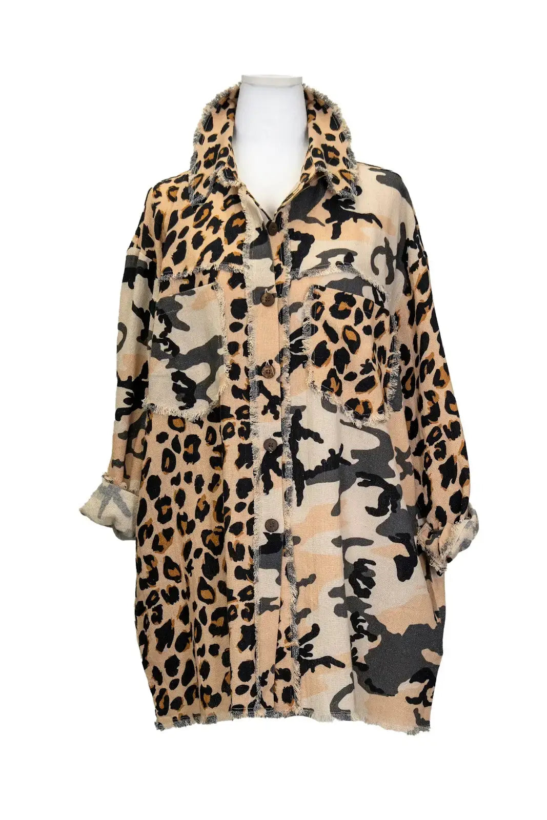 Shacket in Leopard/Camo/Native American