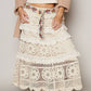 Floral pattern print square buckle belt: CREAM/RUBY / OS