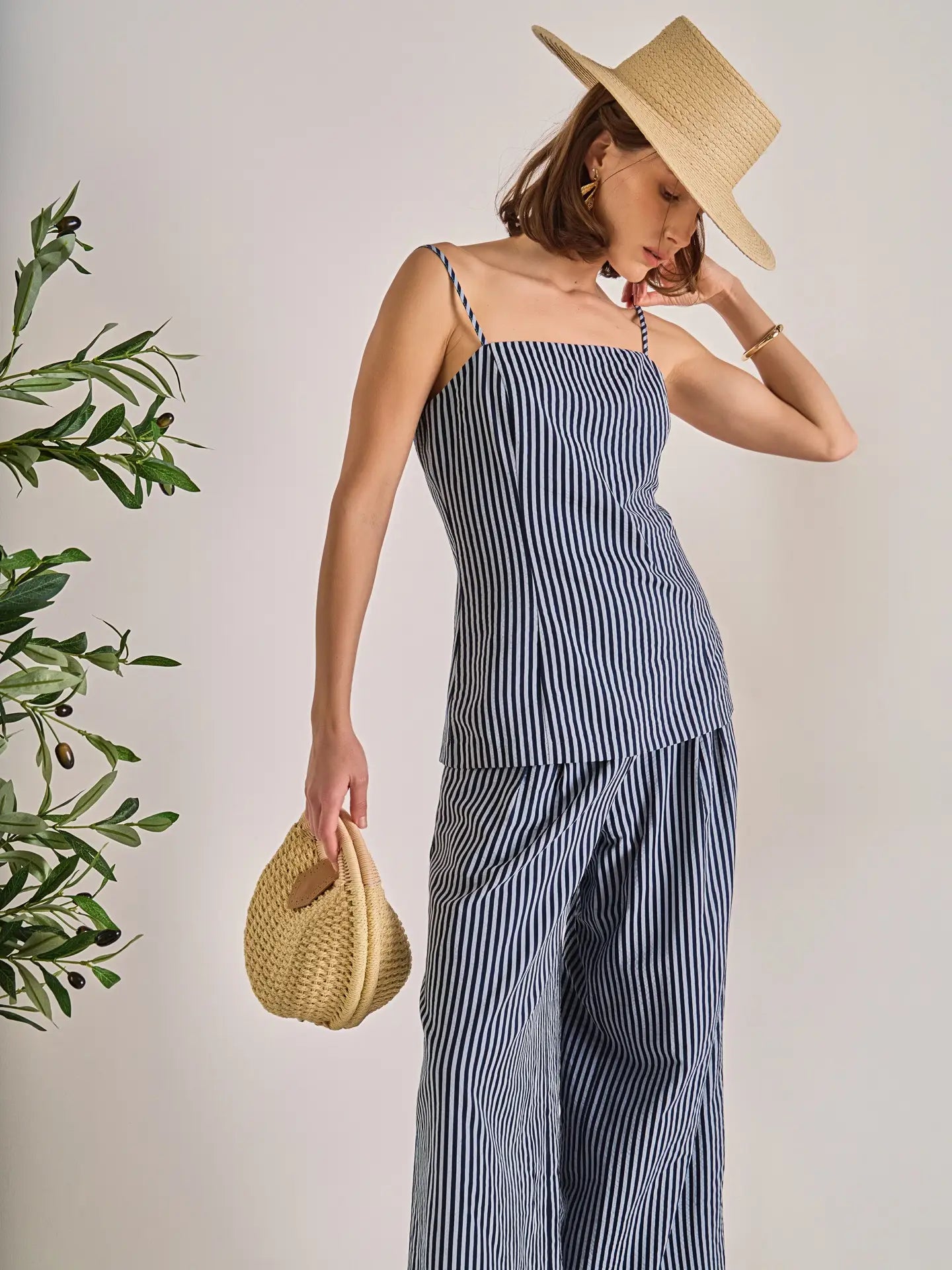 Striped Wide Leg Pant