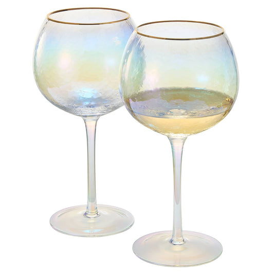 Iridescent Balloon Wine Glasses