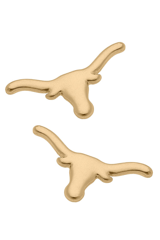 Longhorns 24K Gold Plated Earrings