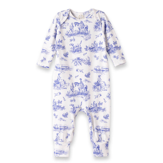 Baby Girl Toile de Jouy Bamboo Romper